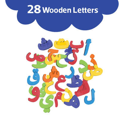 Zedne Arabic Alphabet Puzzles with Puzzle Board & Arabic letters Blocks Chunky  ا ب ت Shape Puzzles  Arabic Alphabet Jigsaw Early Learning Montessori Educational Toy for Preschoolers for 2 3 4 Years