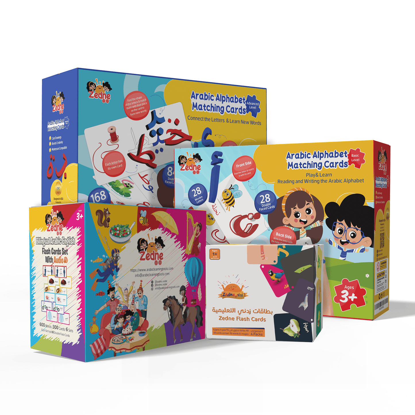 Complete Arabic Flash Cards Bundle 4 in 1