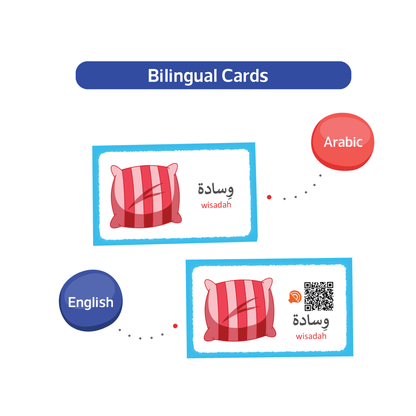 300 بطاقة تعليمية ثنائية اللغة (عربي – إنجليزي) للأطفال مع صور وصوتيات أونلاين | صندوق تعلم ضخم يضم 6 مجموعات لتعليم أسماء الحيوانات، الفواكه، وسائل النقل، والأشياء اليومية | مثالية لتعليم الأطفال اللغة العربية والإنجليزية بطريقة ممتعة وتفاعلية