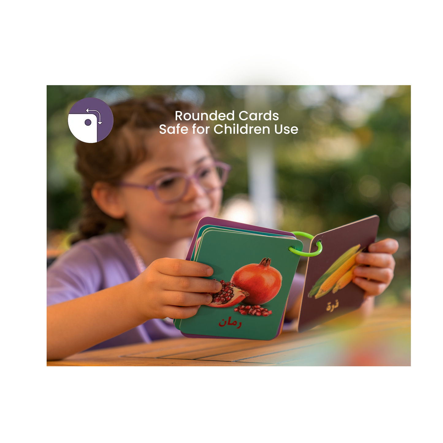 بطاقات زدني التعليمية سميكة ومضادة للماء فيها 4 مجموعات و 48 بطاقة بوجهين - 96 صورة - الأحرف العربية - حيوانات - خضار وفواكه - الأرقام من 1 إلى 10 - مناسبة للأطفال سنة وأكبر