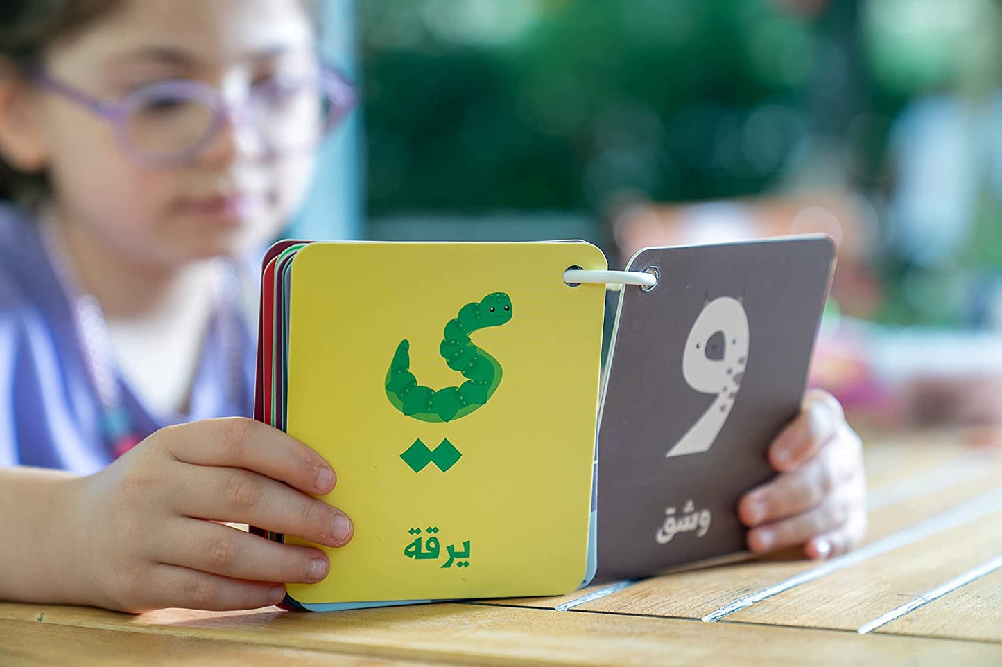 Zedne Arabic Alphabet Flash Cards - 48 Pcs Double-Sided Flashcards (96 Images)
