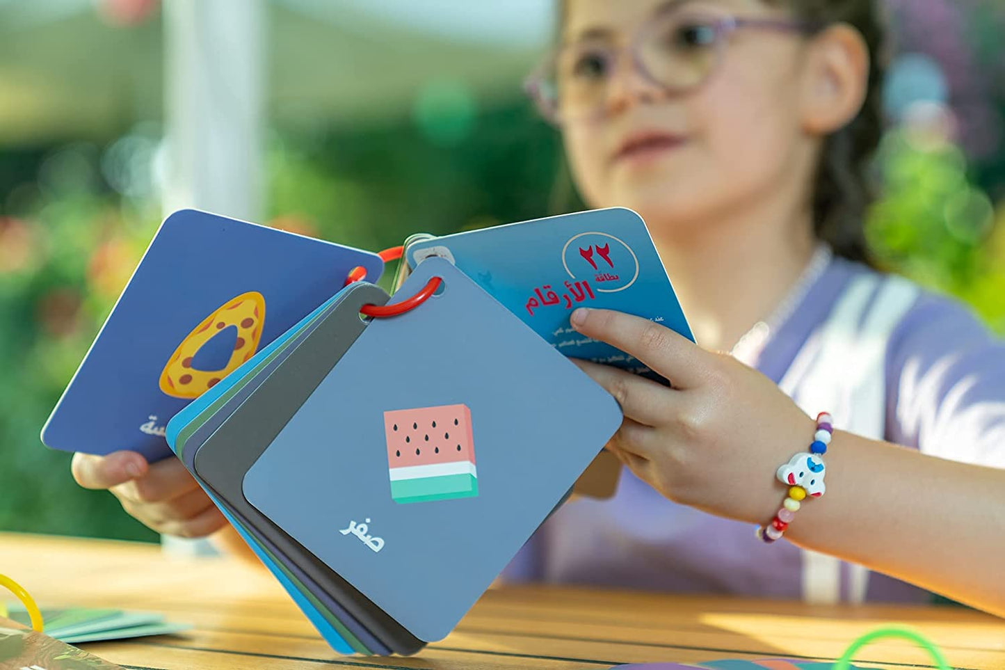 Zedne Arabic Alphabet Flash Cards - 48 Pcs Double-Sided Flashcards (96 Images)