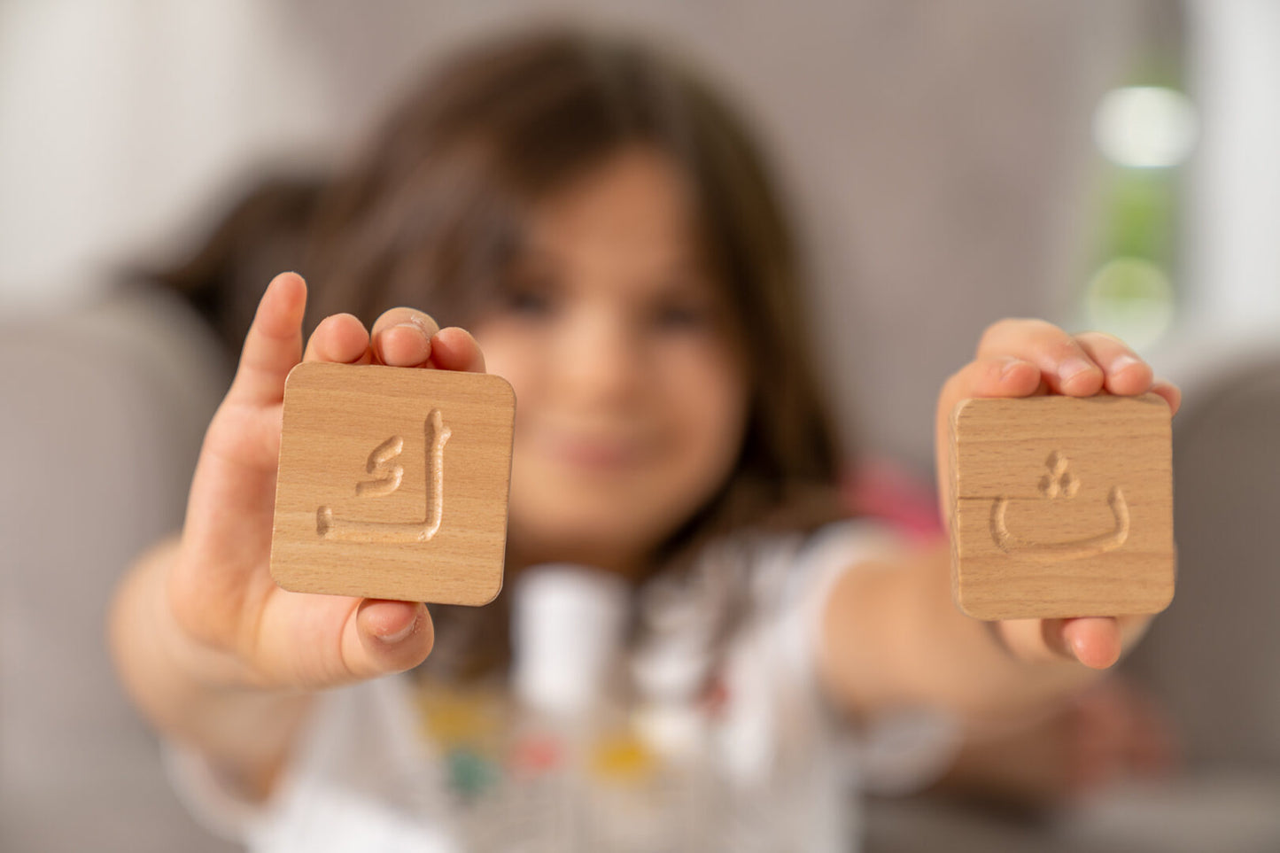 Zedne Arabic Wooden Alphabet Letter Tracing – Single Sided Letter | Set of 29 Pieces