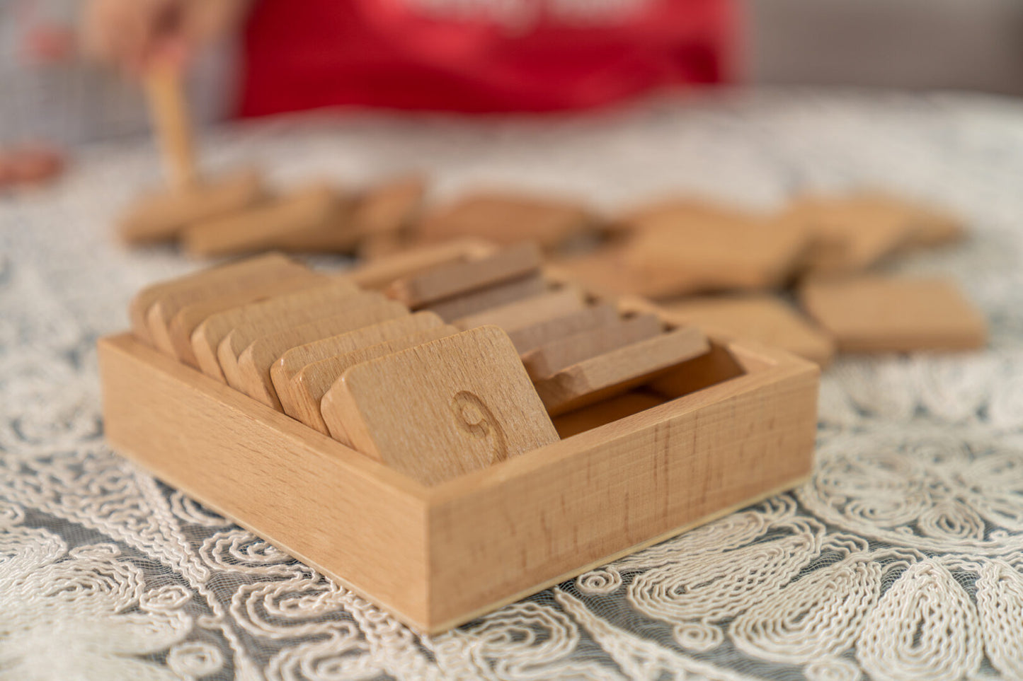 Zedne Arabic Wooden Alphabet Letter Tracing – Single Sided Letter | Set of 29 Pieces